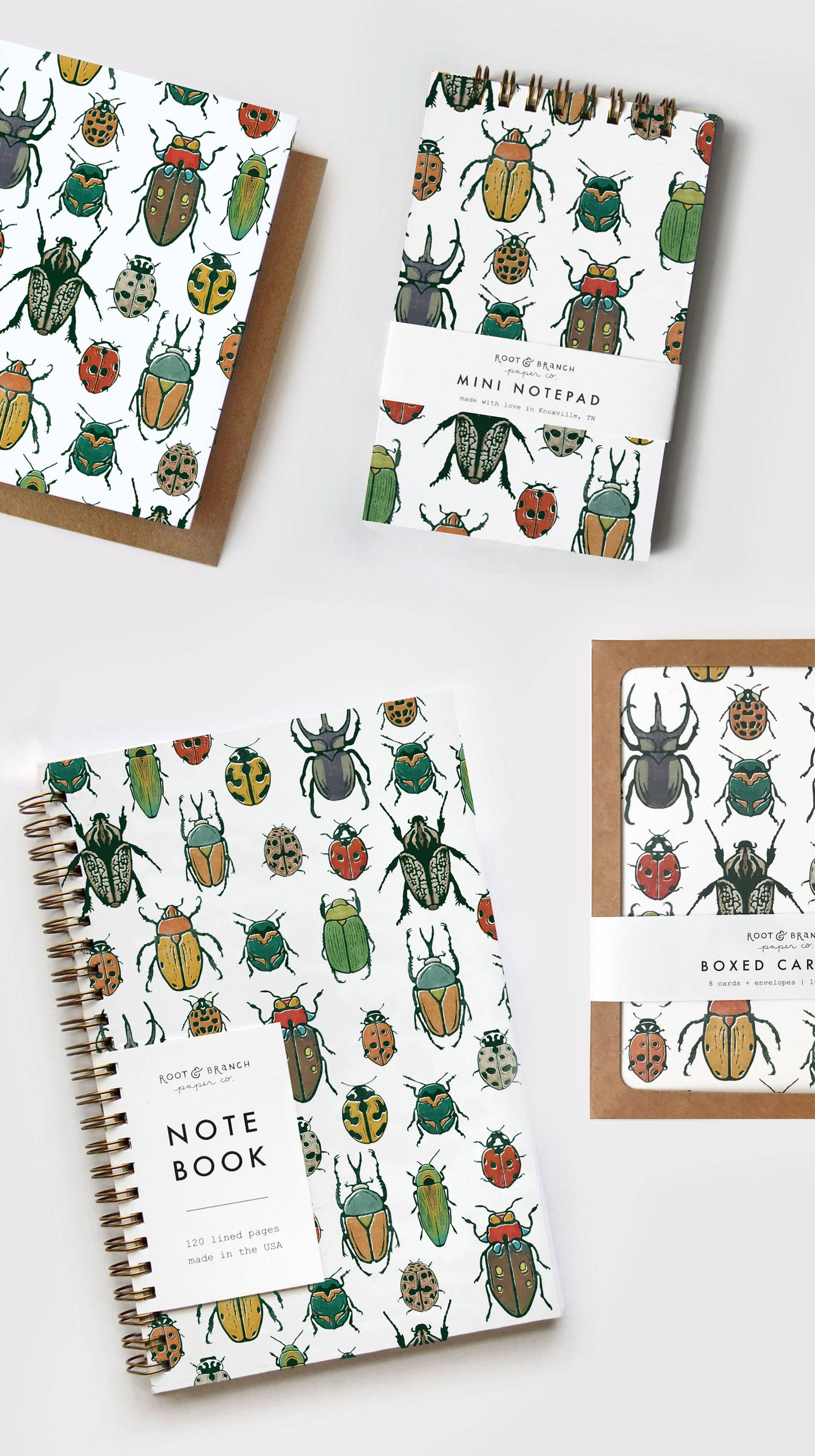 Beetles Spiral Bound Notebook