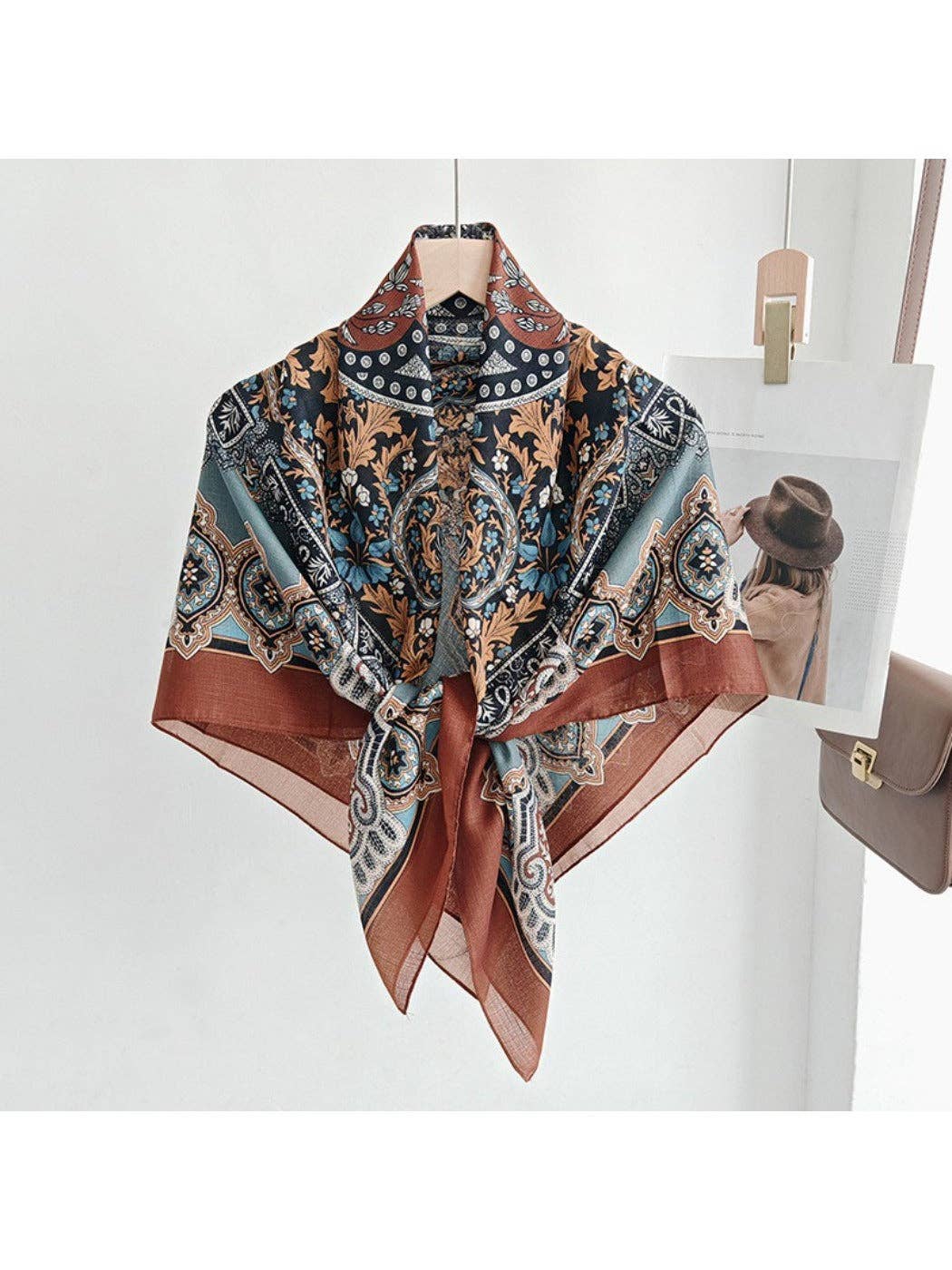 Paisley Medallion Square Scarf