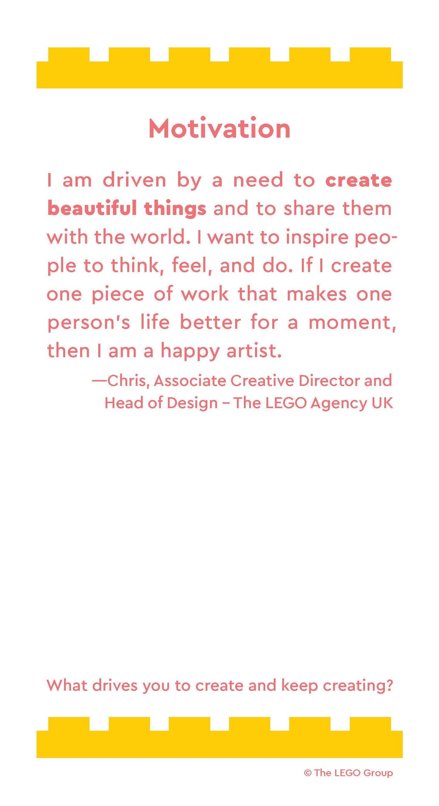 LEGO How We Create Inspiration Deck