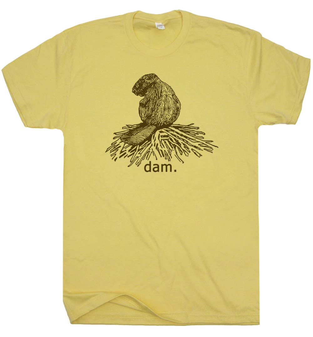 Beaver Dam Shirt Funny Animal Graphic Tee Cool Novelty Tee