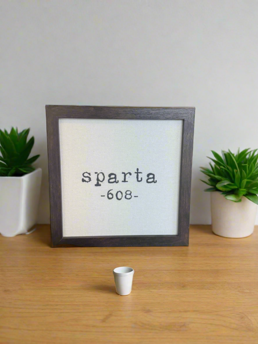 Sparta 608 Wooden Sign | Driftless Studios