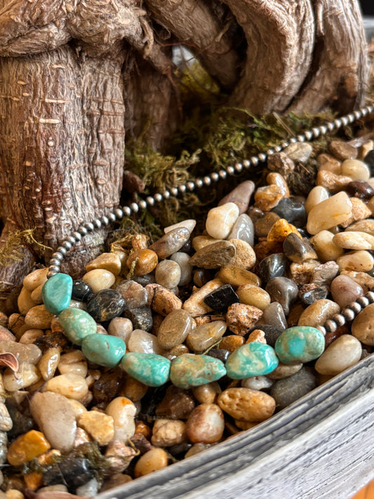 Turquoise and Desert Pears Necklace 16”-18”