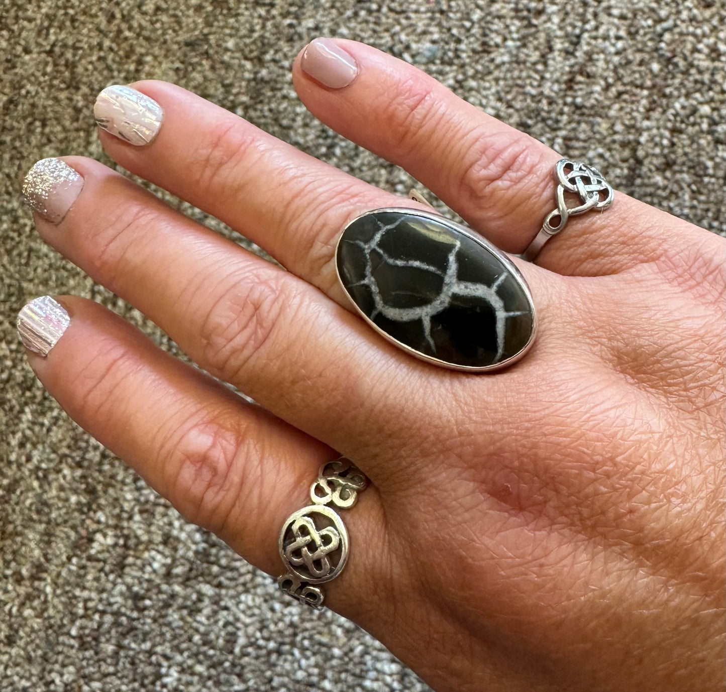 Septarian Gronates Ring | Adjustable