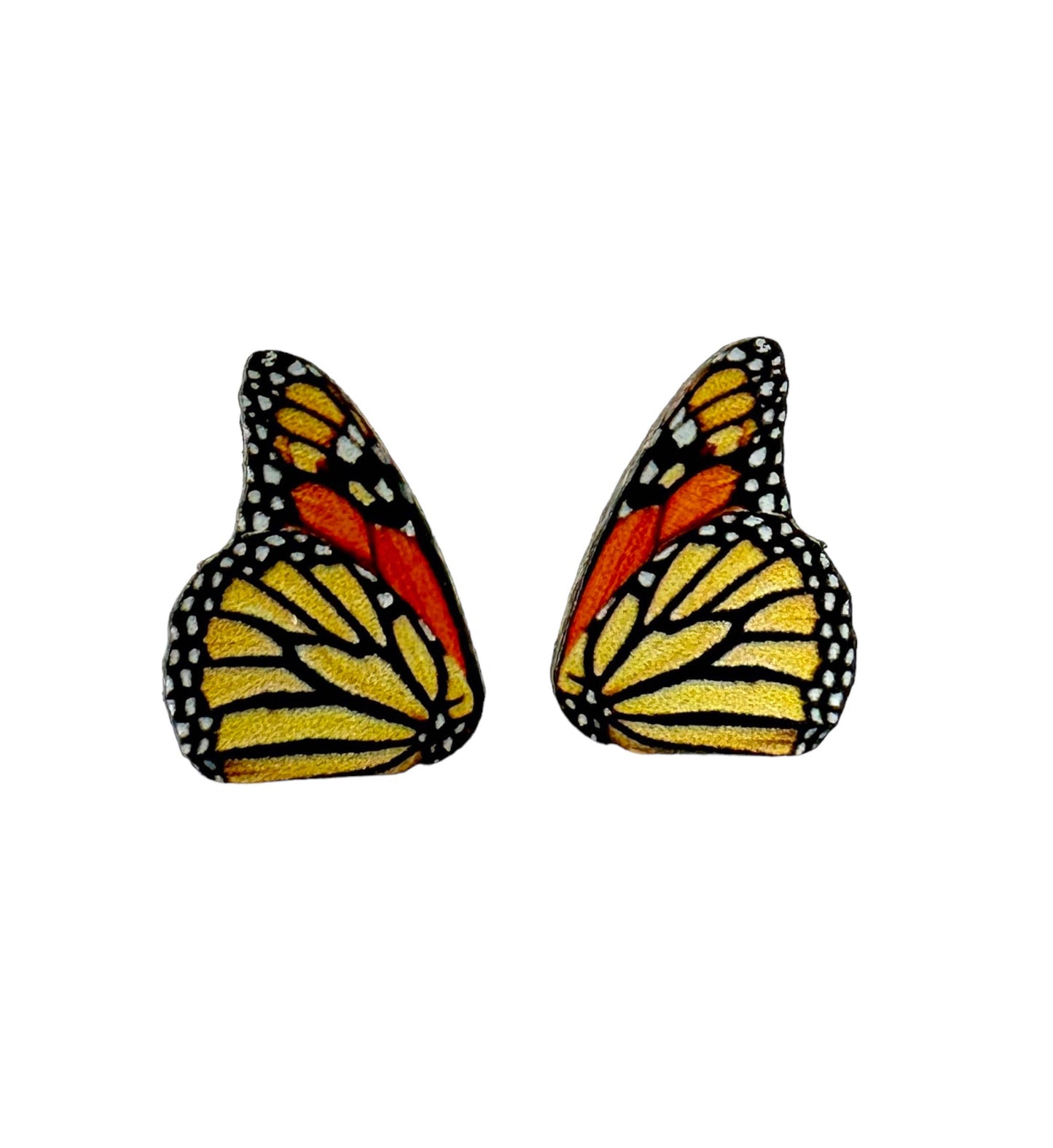 Monarch Butterfly Stud Earrings
