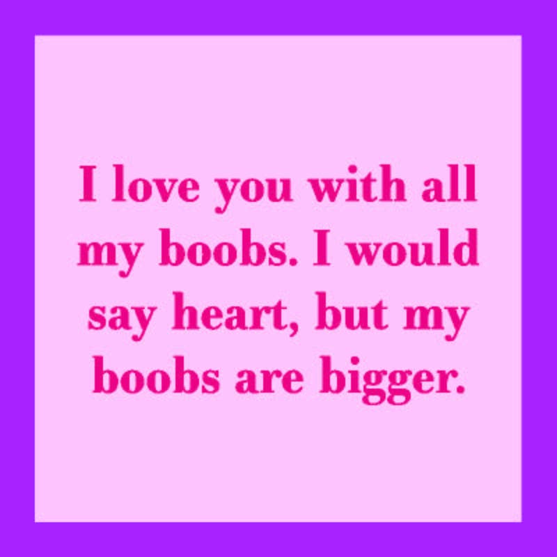 COASTER Boobs Are Bigger | Funny Gift | Home Bar Decor