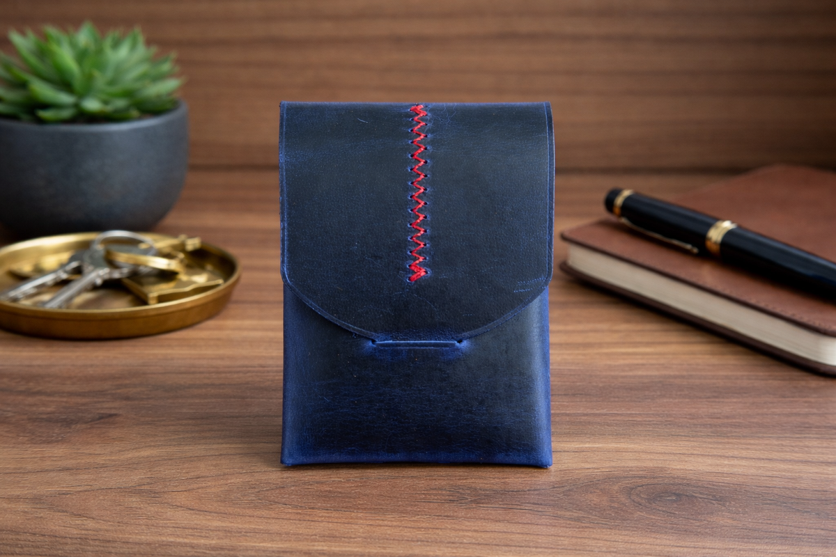 Leather Wallet Slim Handmade Card Holder for Men & Women