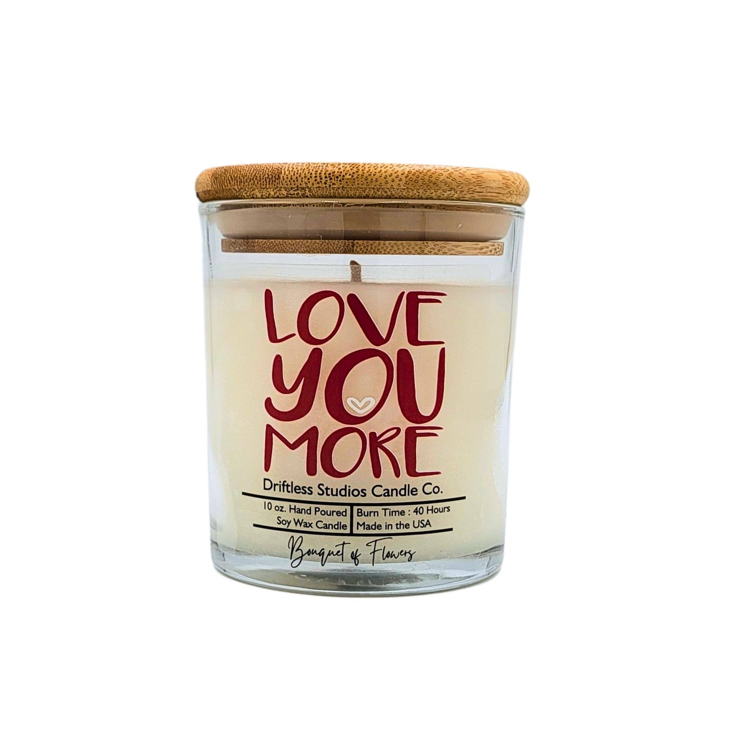 Love You More Valentine's Clear Candle - Be My Valentine's Day Scent