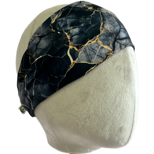 Black Marble Stretch Headband