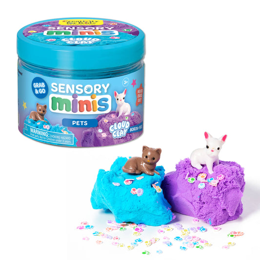 Pets Theme - Sensory Mini Play Kit Jar with Cloud Clay
