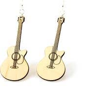 Cut-Away Guitar Earrings