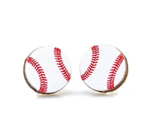 Baseball Stud Earrings