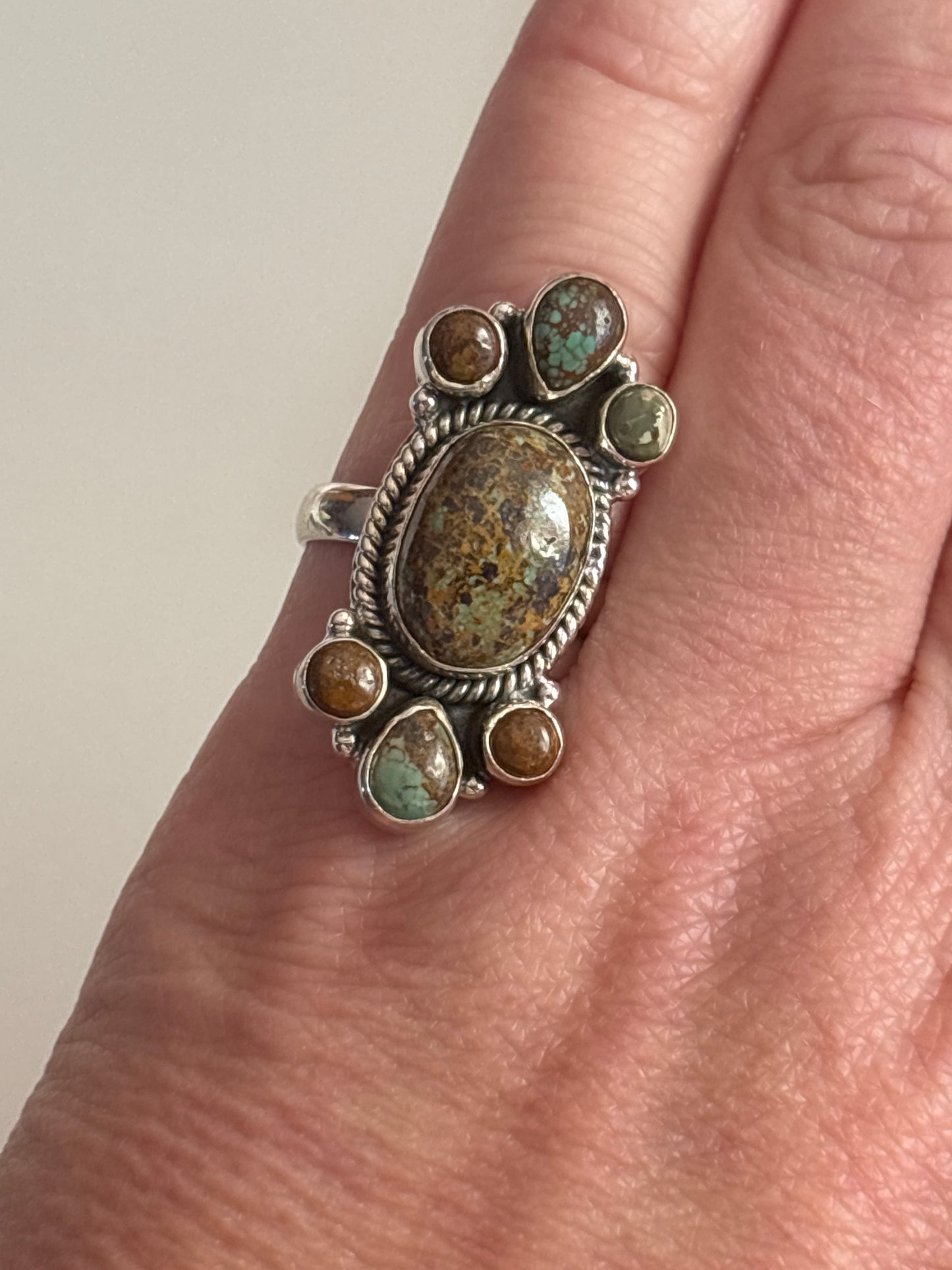 Green Turquoise Ring | Size 7