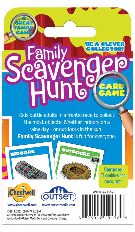 Family Scavenger Hunt Card Game