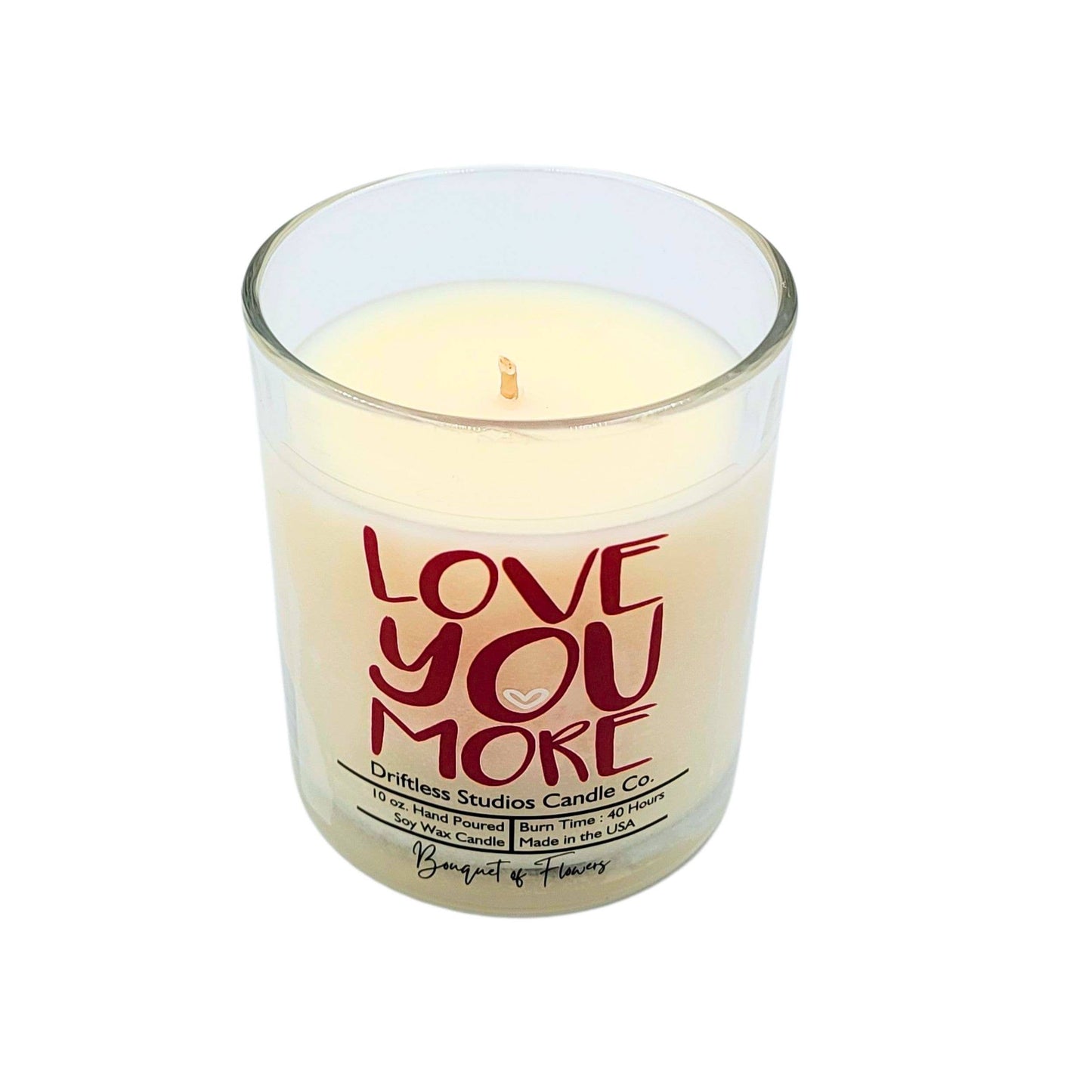 Love You More Valentine's Clear Candle - Be My Valentine's Day Scent