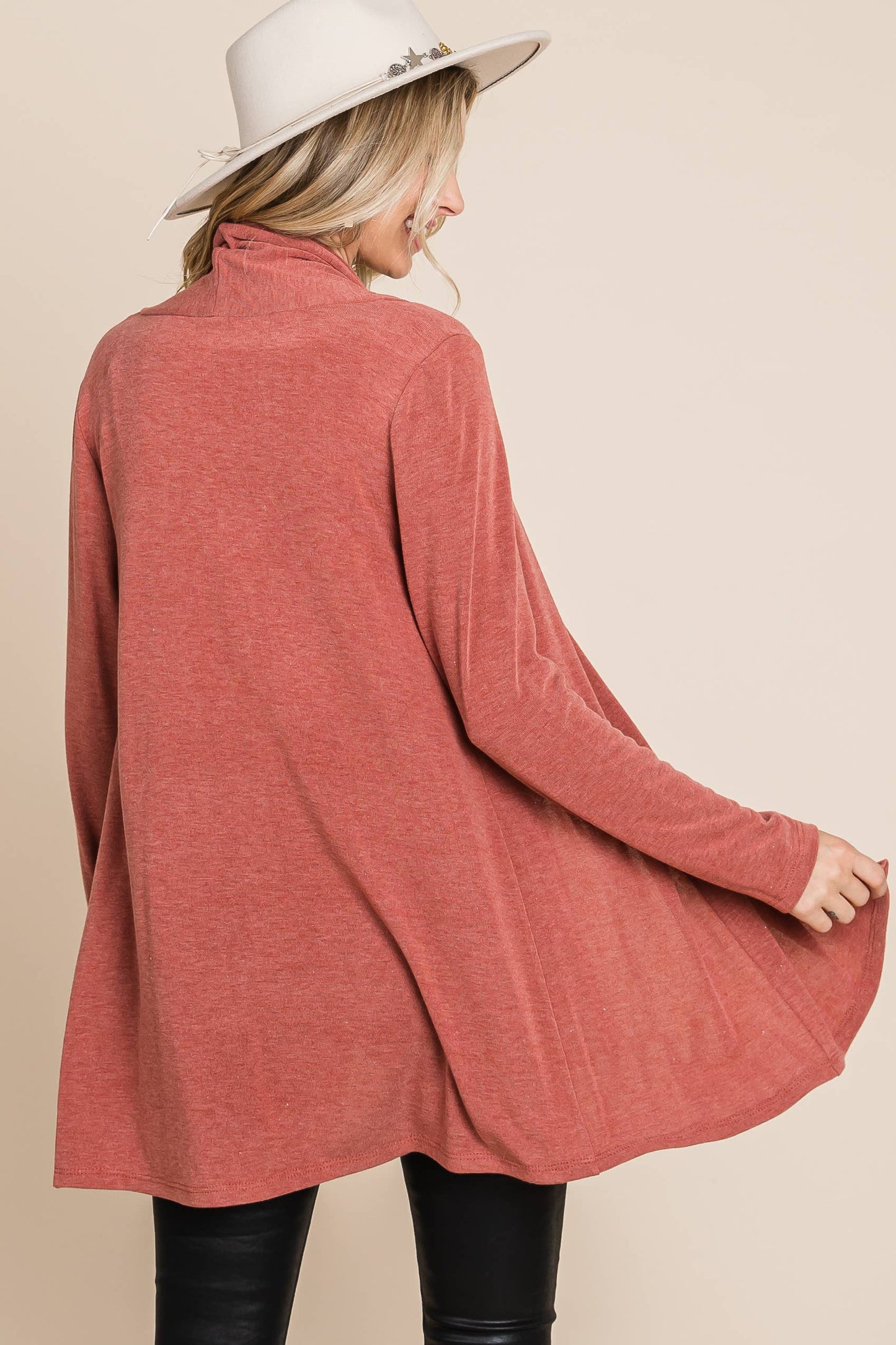 Soft Solid Open Front Cardigan