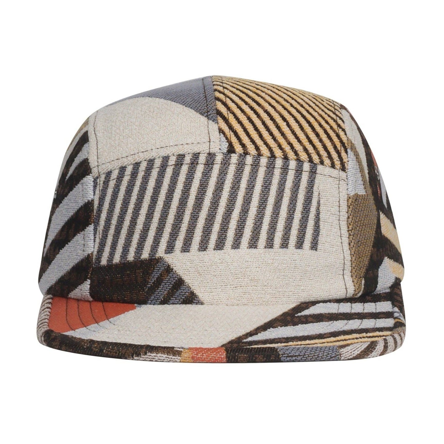 Random Patch Jacquard 5 Panel Hat Camp Cap