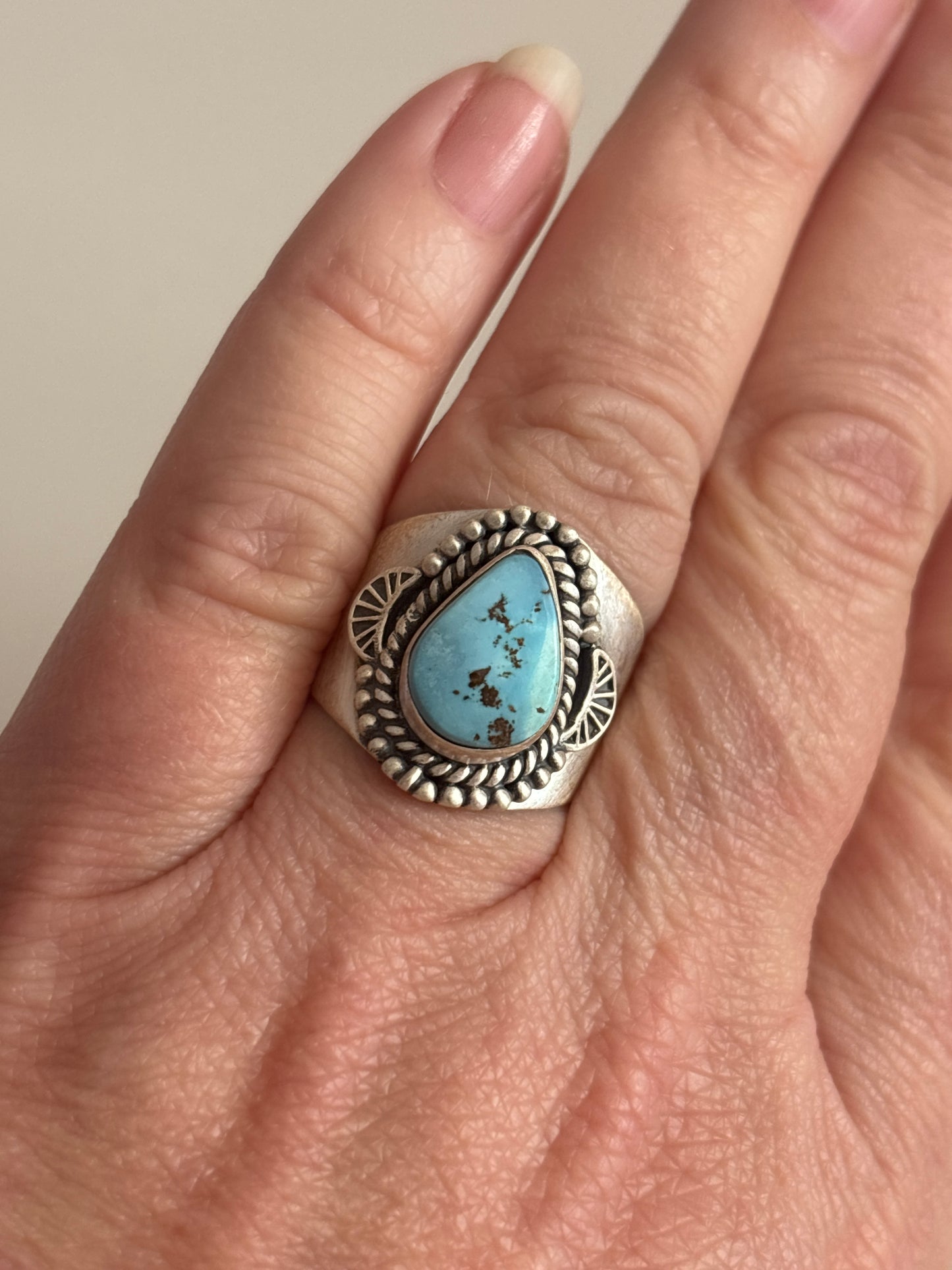 Golden Hills Turquoise Ring | Size 9