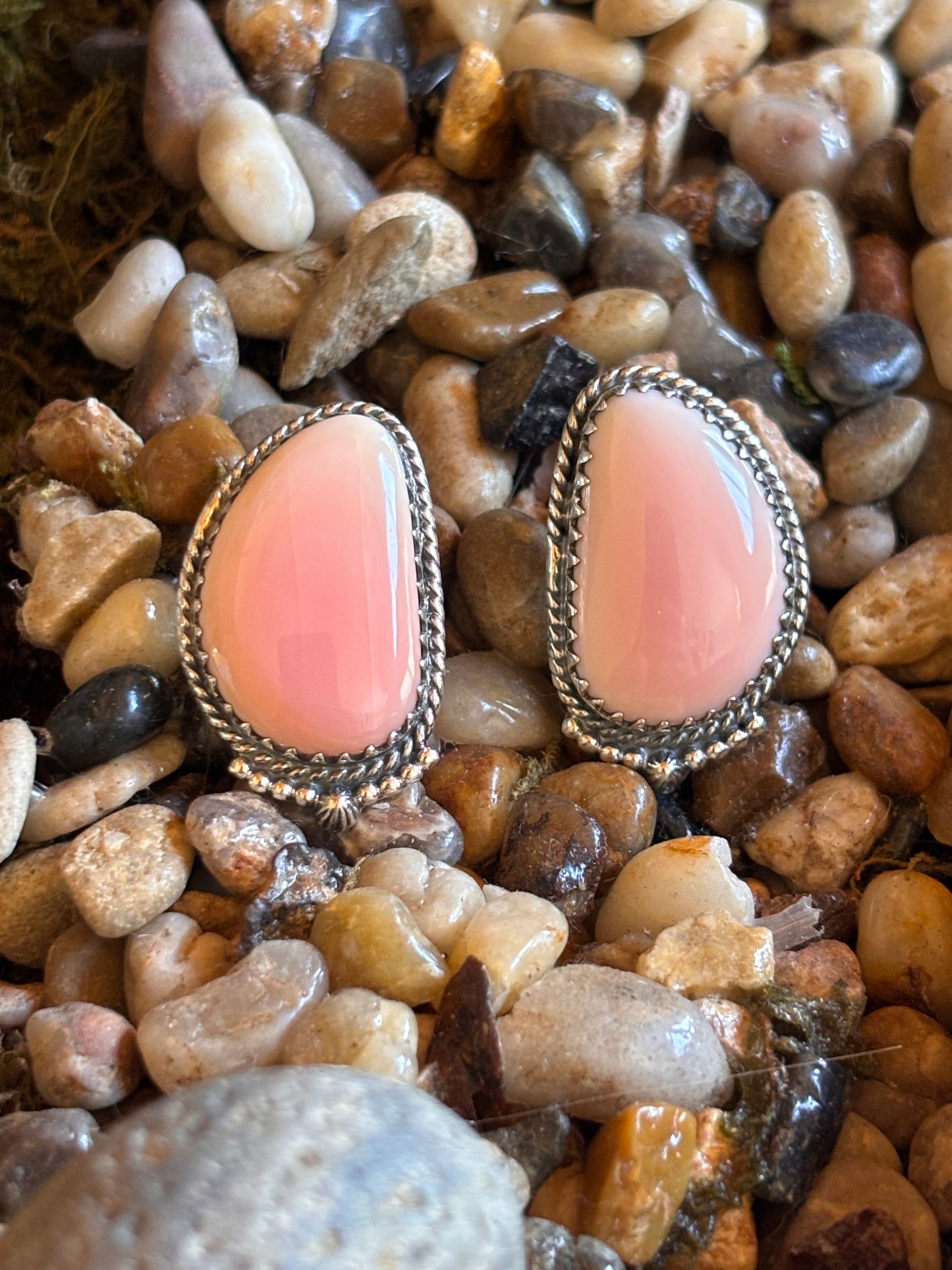 Pink Conch Earrings