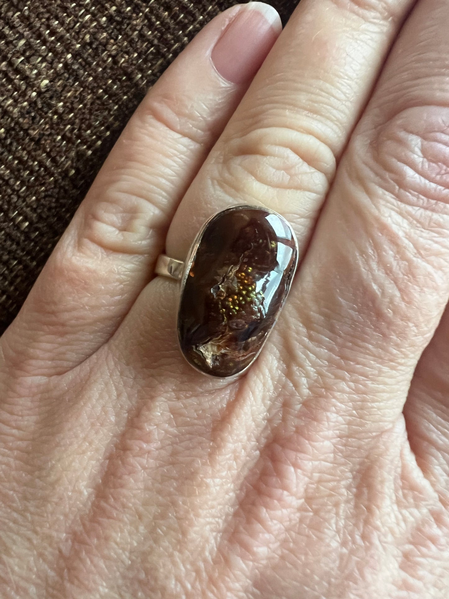 Mexican Fire Agate Ring | Size 7