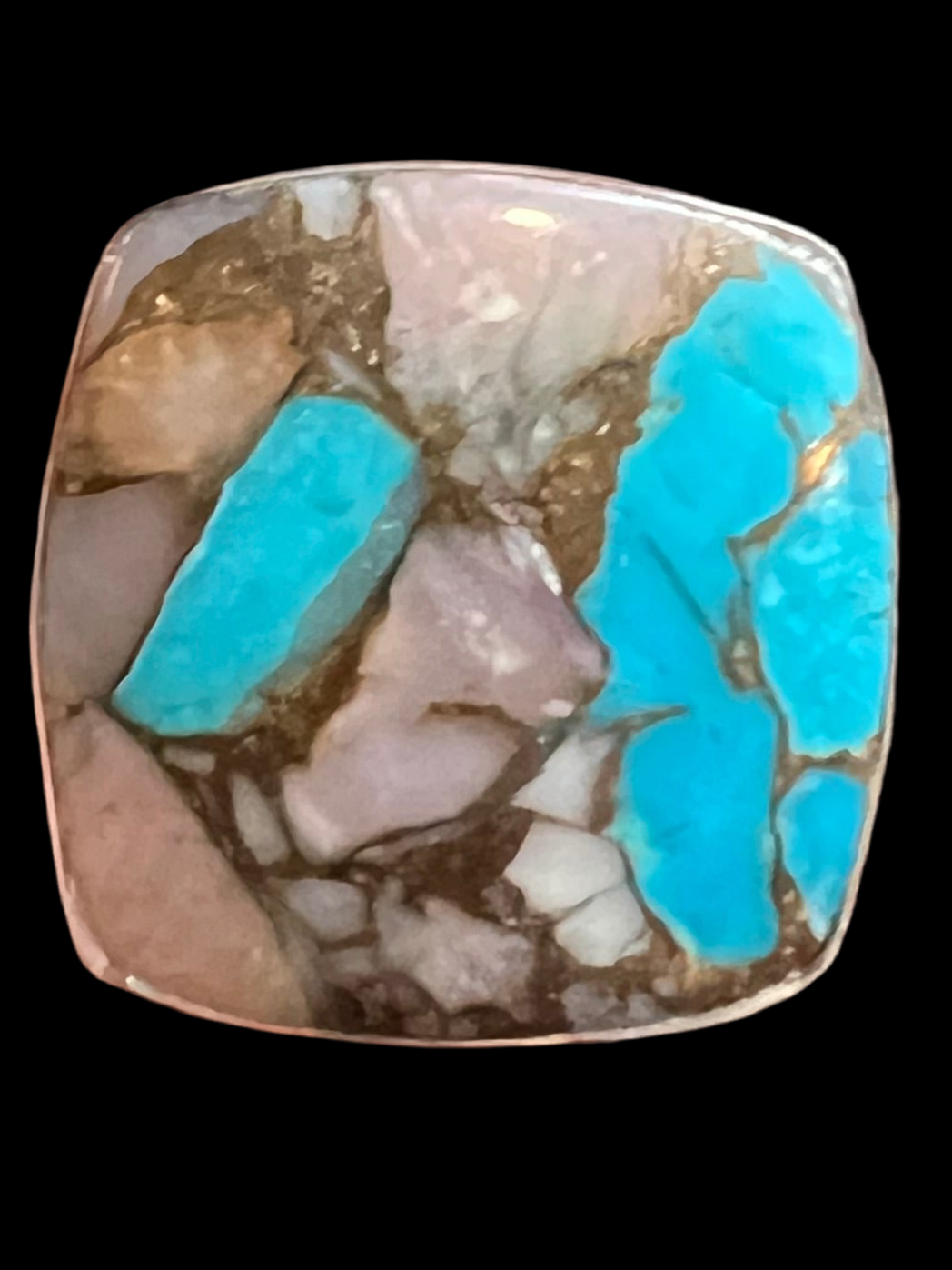 Pink Opal Turquoise  Ring | Size 6