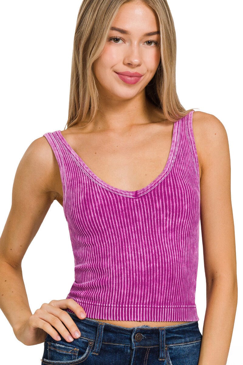 Washed Ribbed Crop Brami