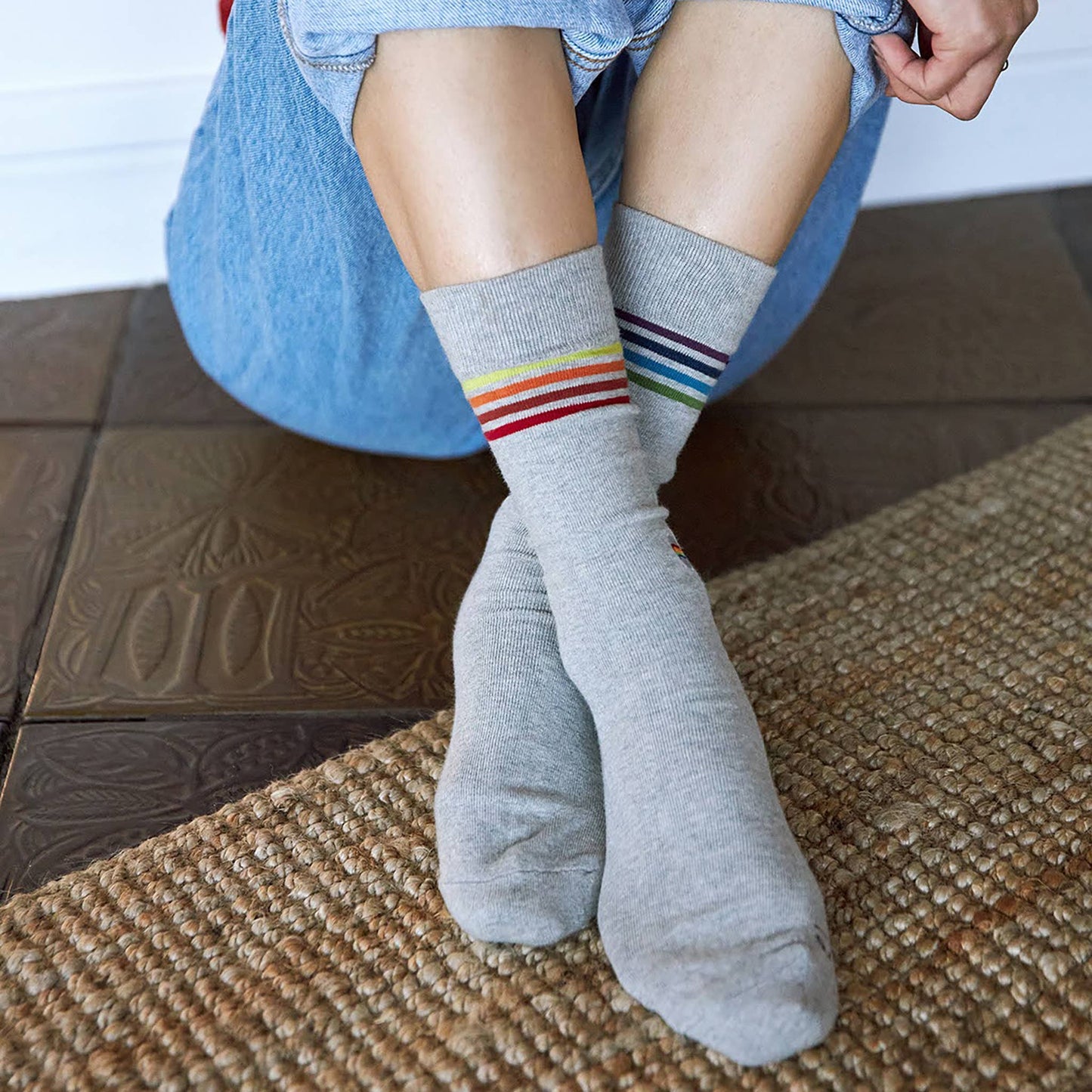 Socks that Save LGBTQ Lives (Alternating Rainbow Stripes)