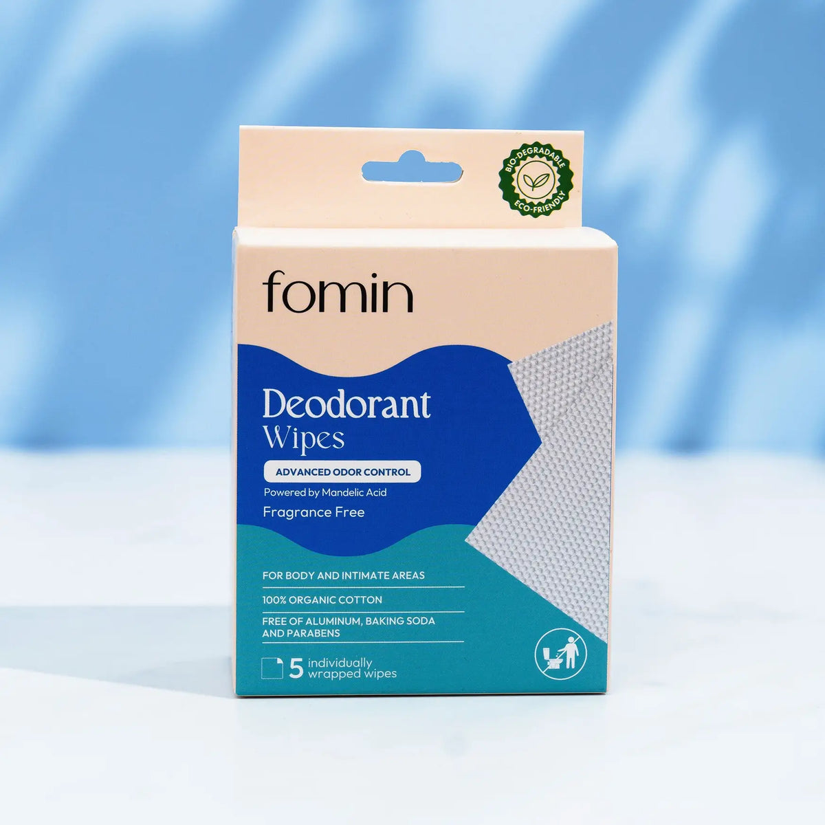 Deodorant Wipes — pH-Balanced Odor Control | Fragrance Free