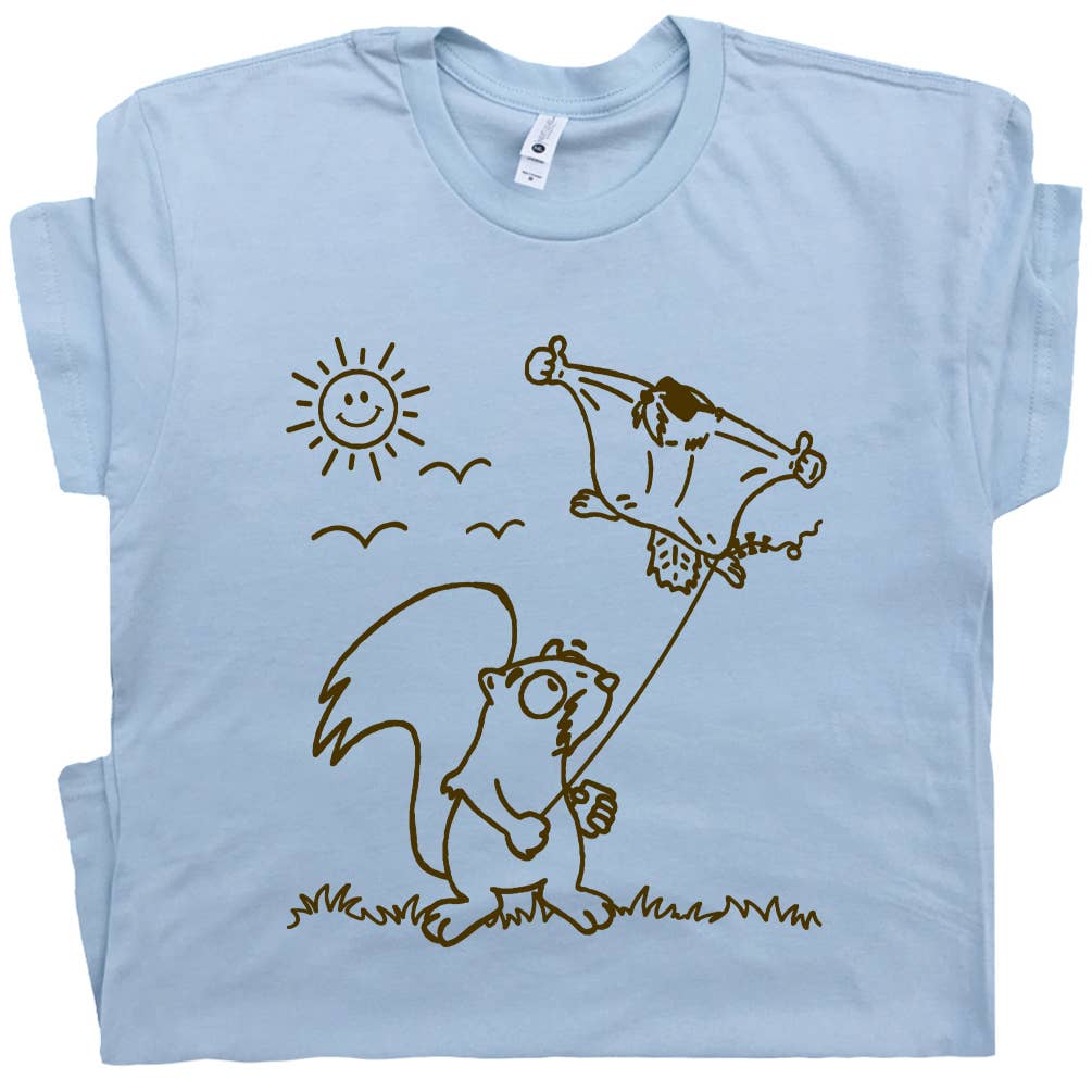 Flying Squirrel Shirt Funny Nature Theme Cute Silly Ironic T