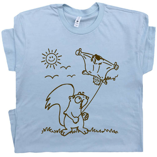 Flying Squirrel Shirt Funny Nature Theme Cute Silly Ironic T