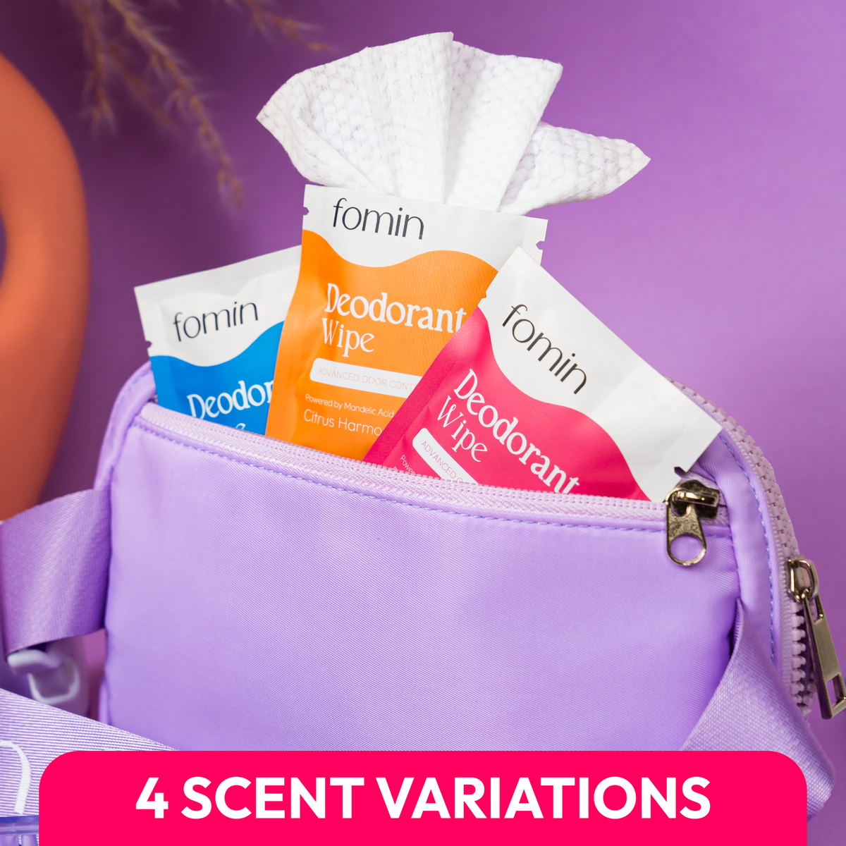 Variety Pack Deodorant Wipes | pH-Balanced Odor Control | Body Care