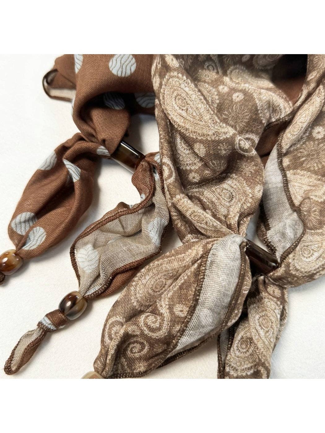 Printed Slim Triangle Scarf