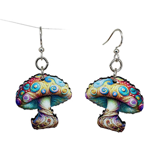 Van Gogh Mushroom Earrings