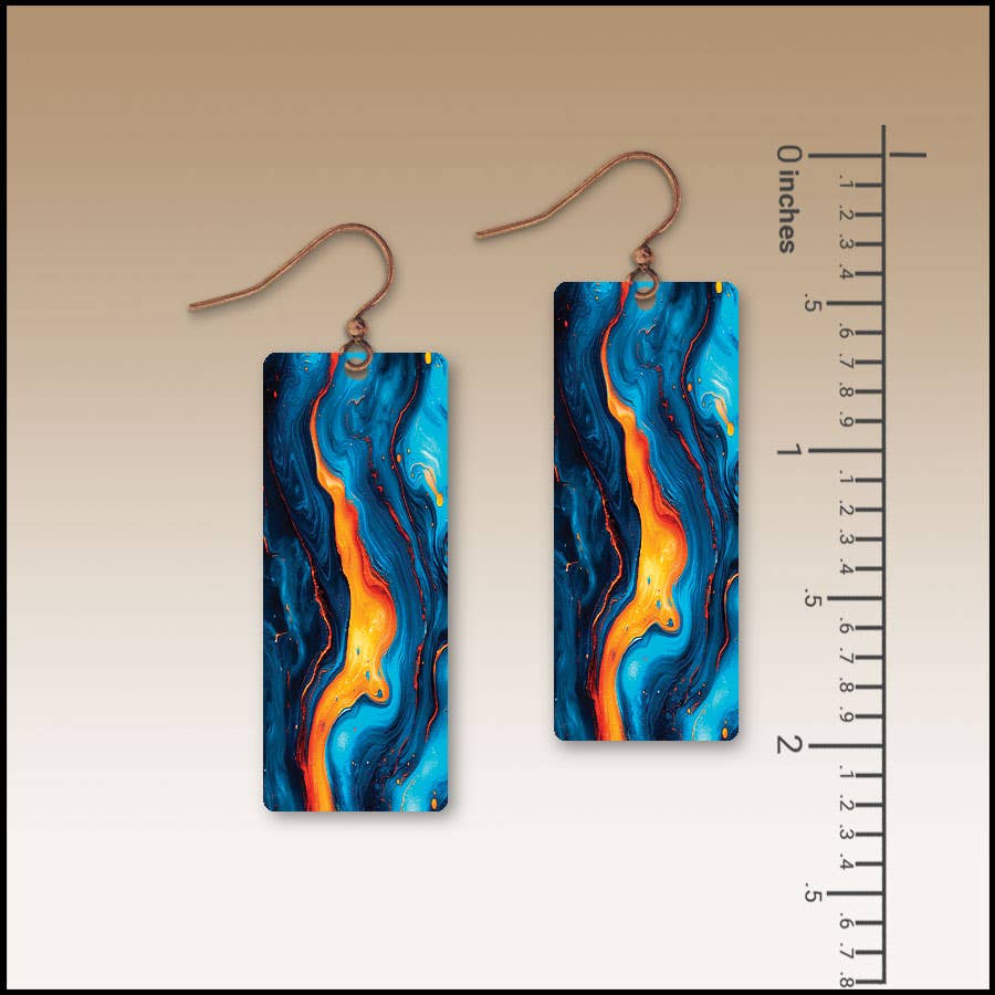 Lava Spill Banner Handmade Earrings