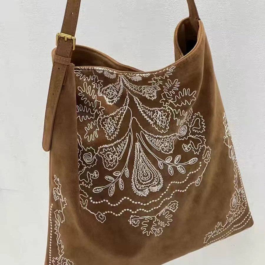 Boho Embroidered Large Capacity Shoulder Bag