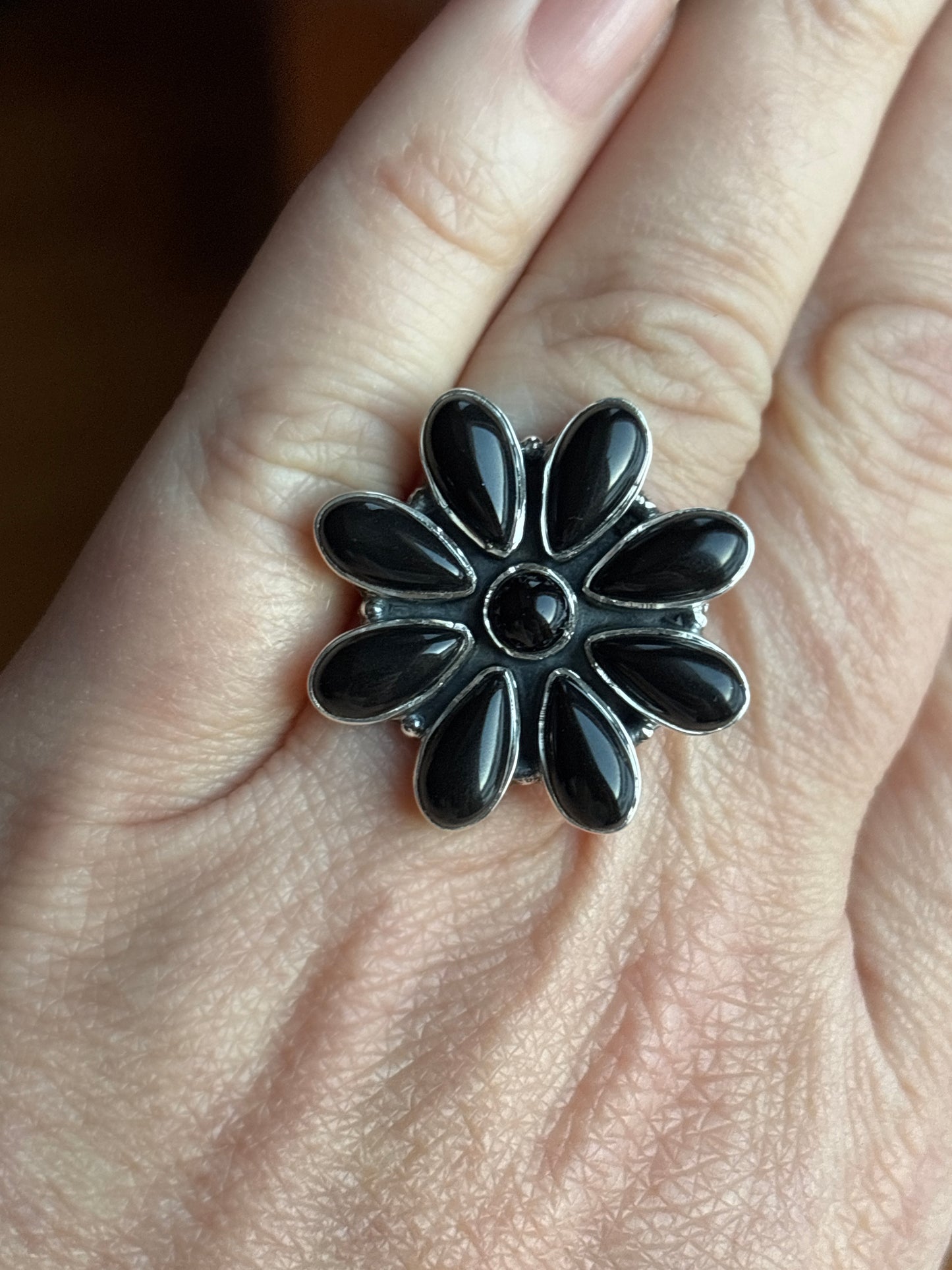 Onyx Cluster Ring | Adjustable
