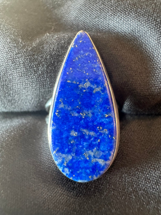 Lapis Lazuli Teardrop Ring | Size 6