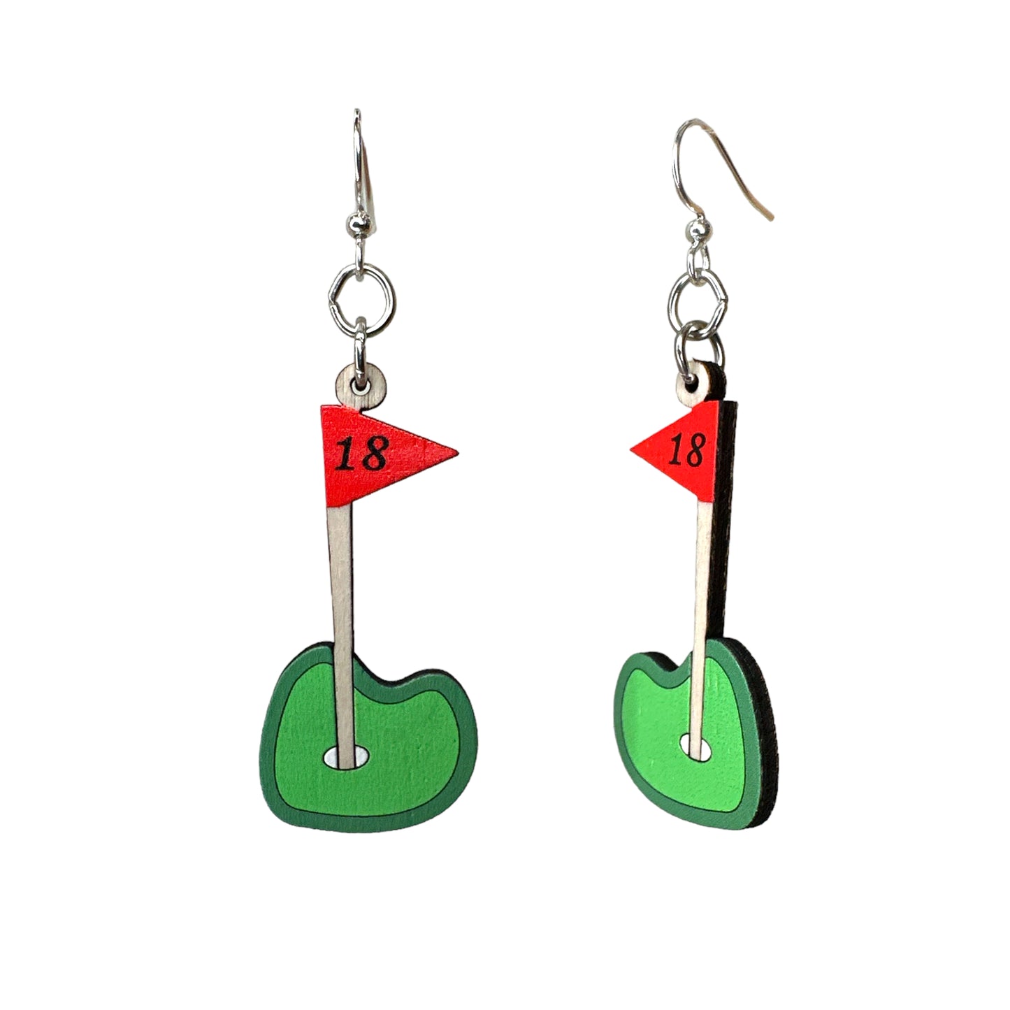 Green Tree Earrings | Animals, Insects & Sports