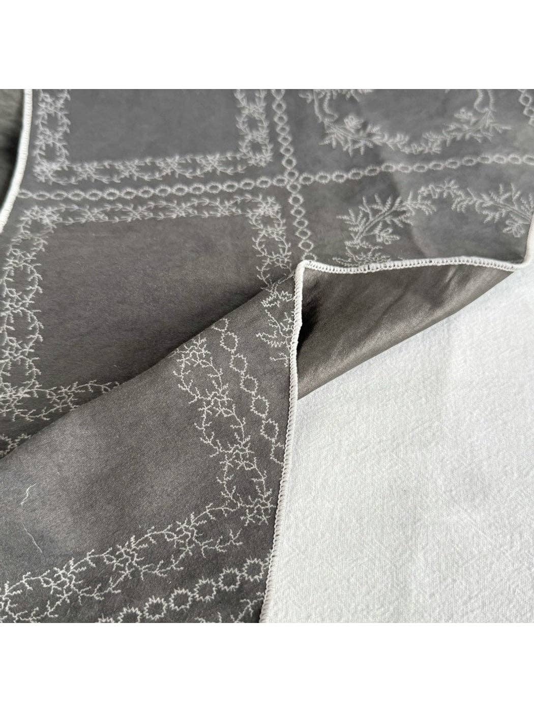 Dark Gray Edgy Print Triangle Scarf