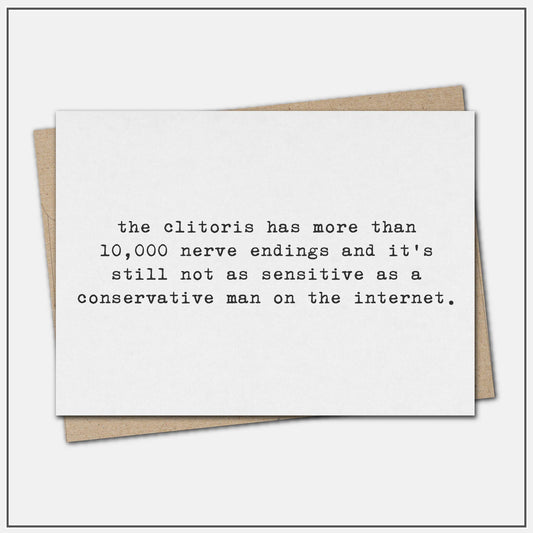 Clitoris has 10,000 nerve endings - greeting card