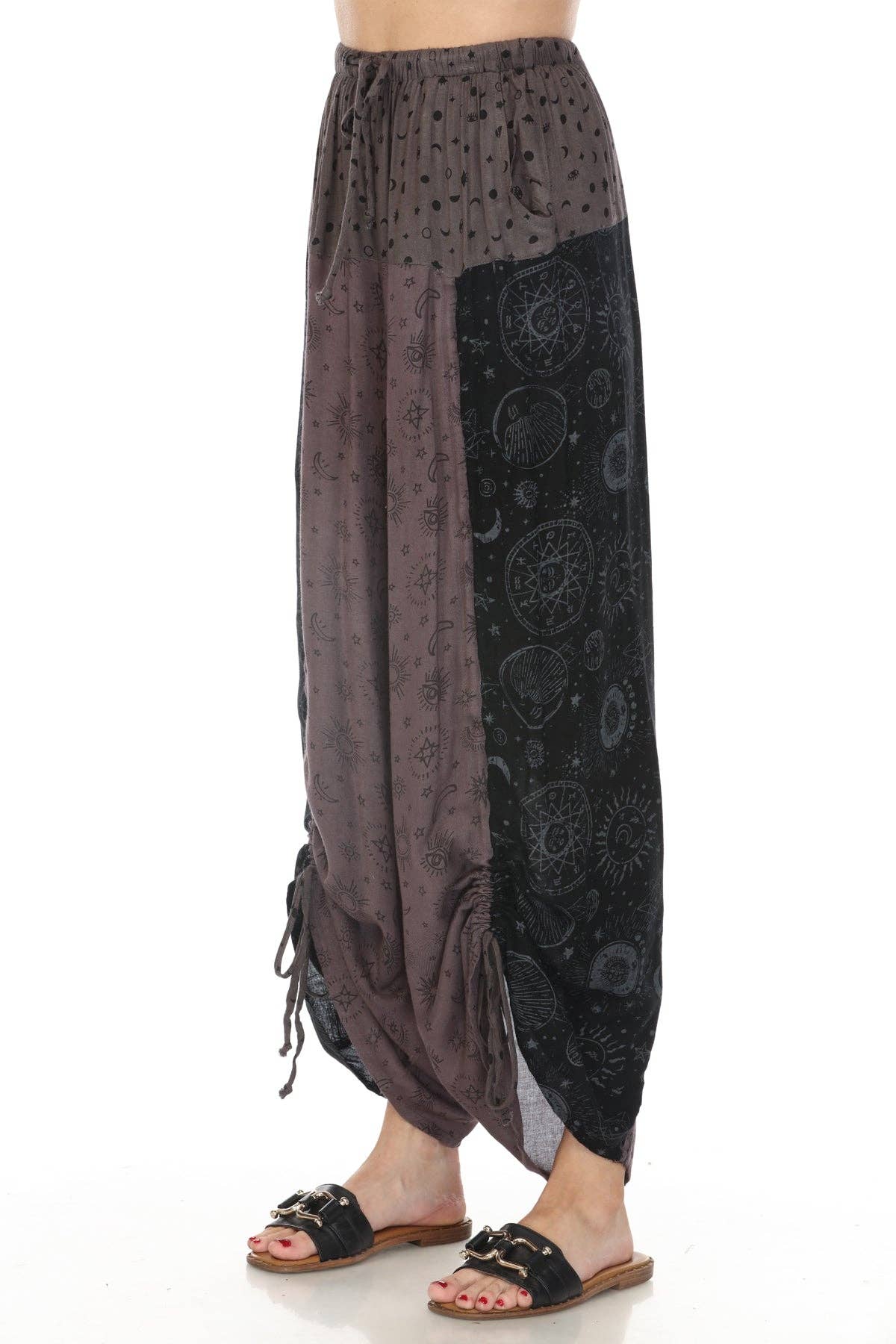 Celestial Patchwork Drawstring Pants