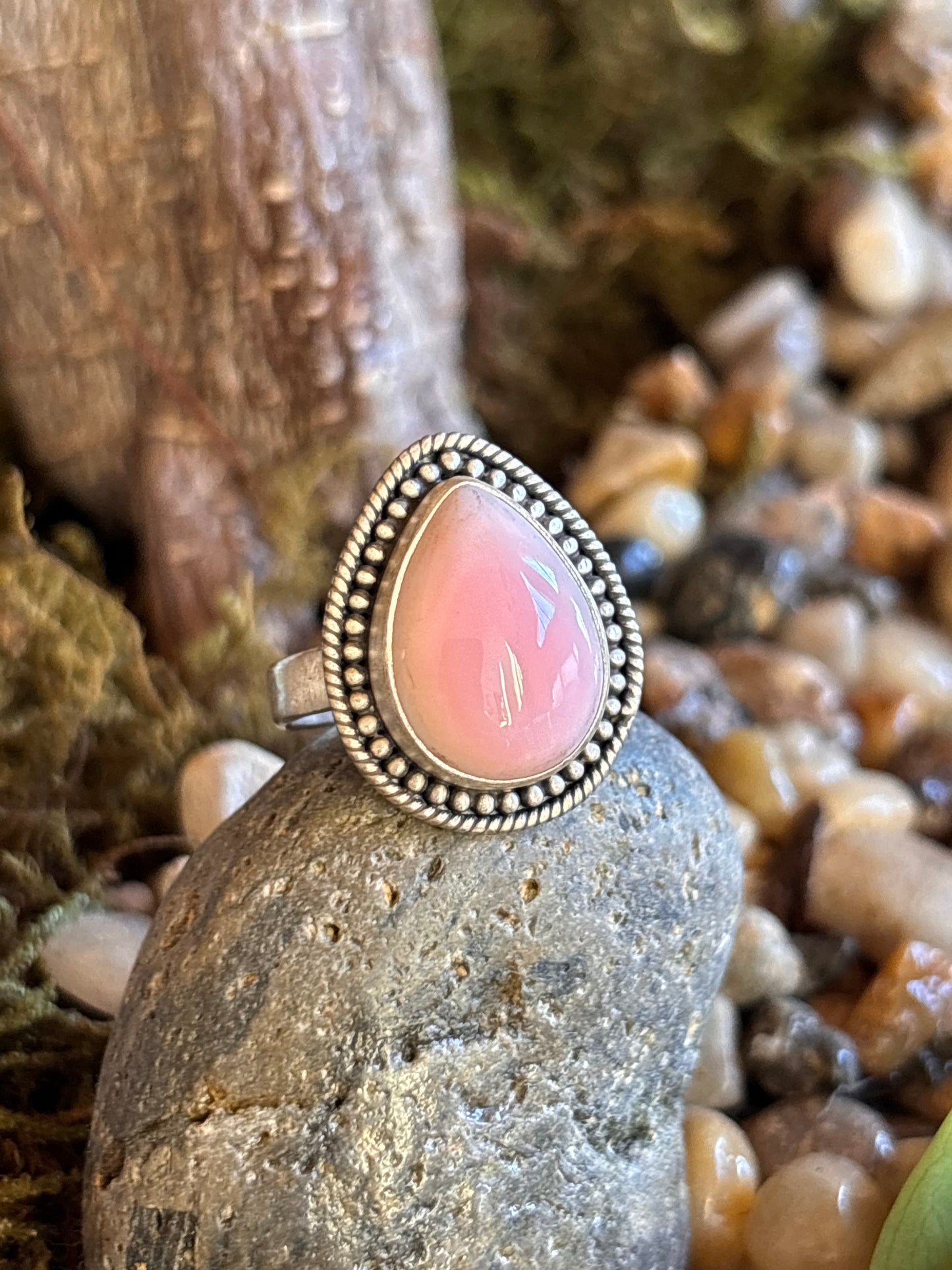 Pink Conch Ring | Adjustable