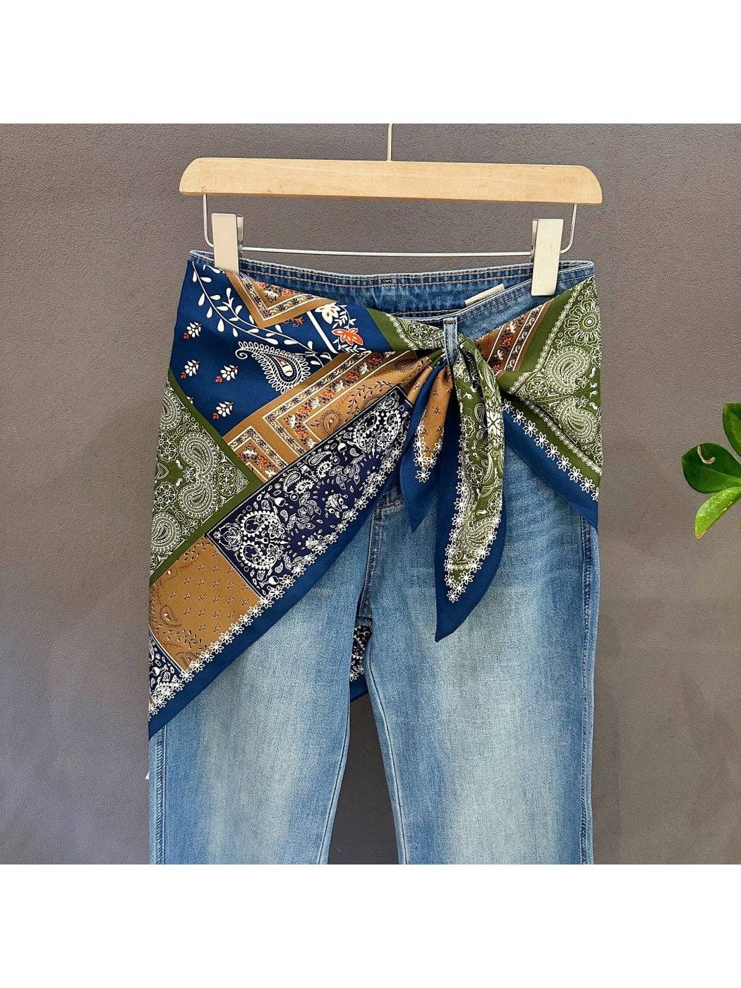 Patchwork Paisley Print Triangle Bandana