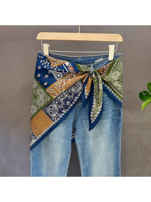 Patchwork Paisley Print Triangle Bandana