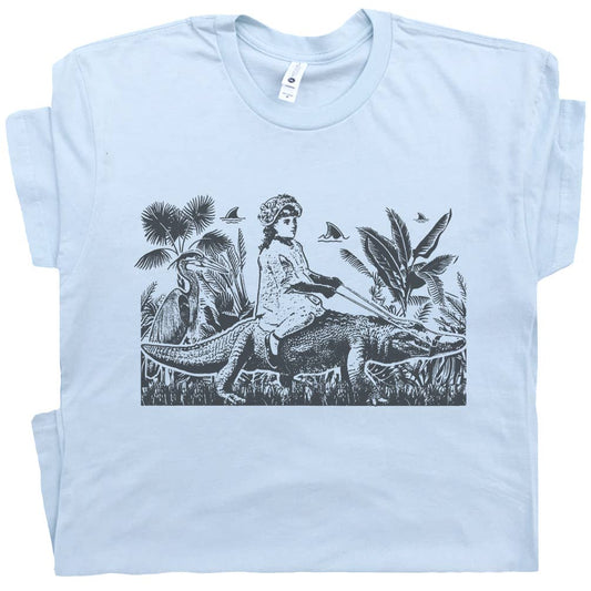 Alligator Girl Shirt Weird Odd Novelty Cool Graphic Shirts