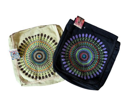 Cosmic Debris Canvas Mandala DJ Bag