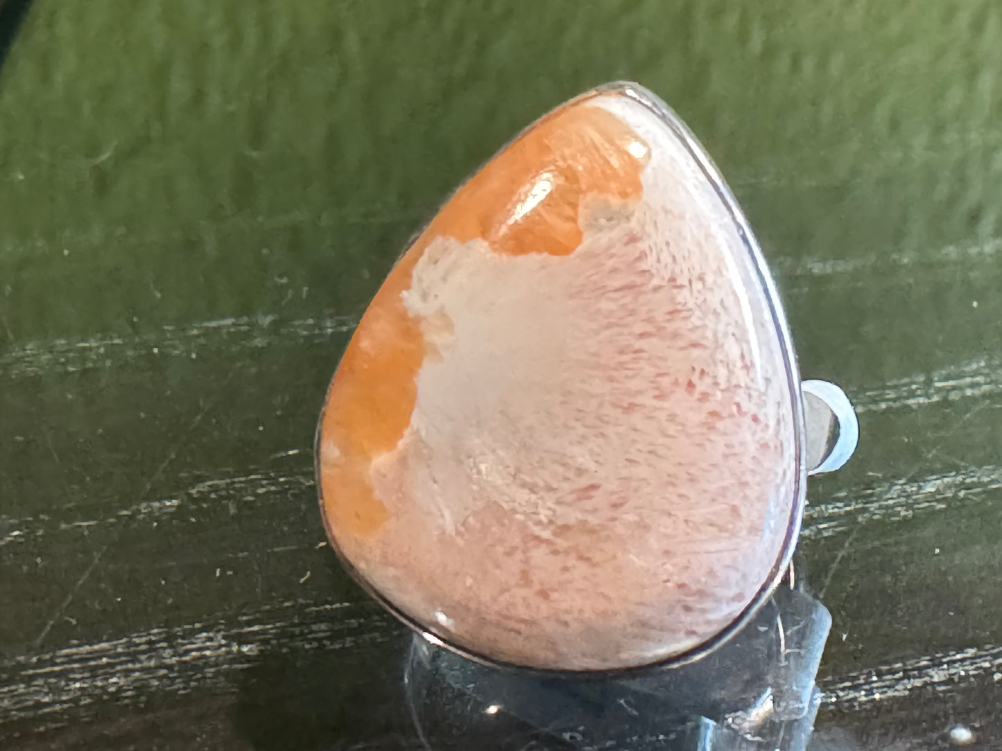 Orange Calcite Ring | Size 7