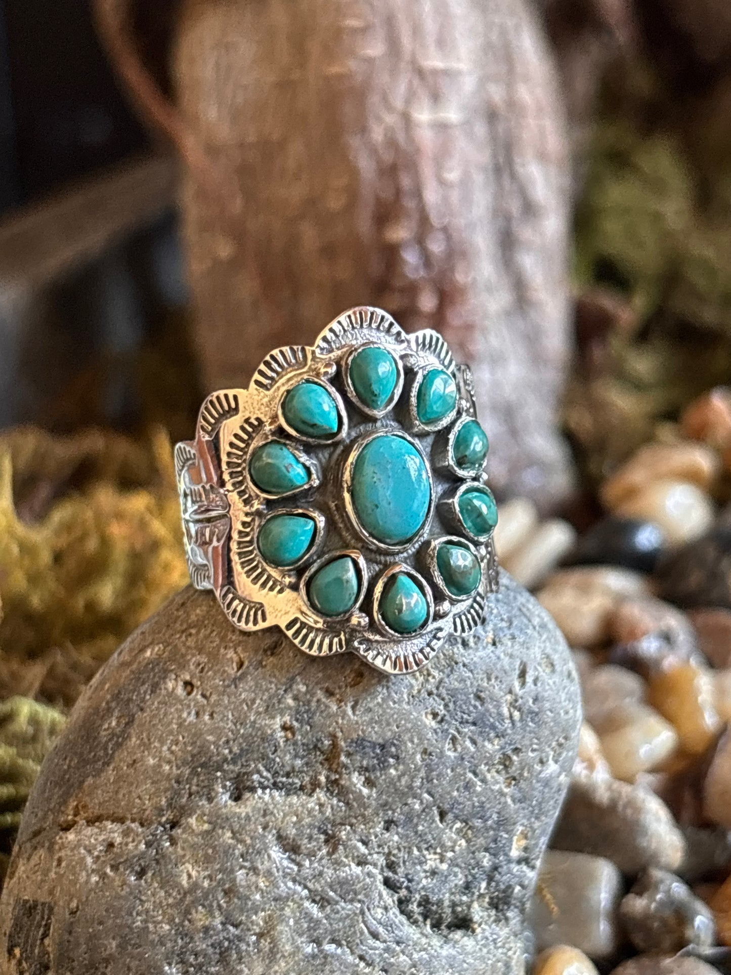 Turquoise Cluster Ring
