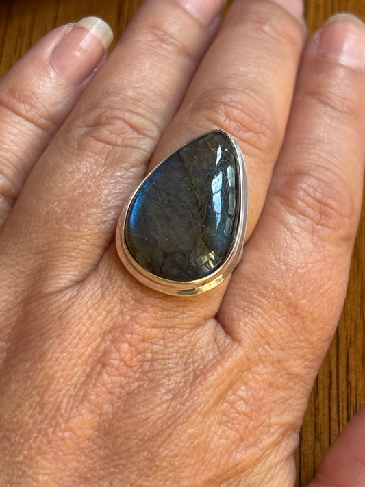 AAA Labradorite Ring | Size 9