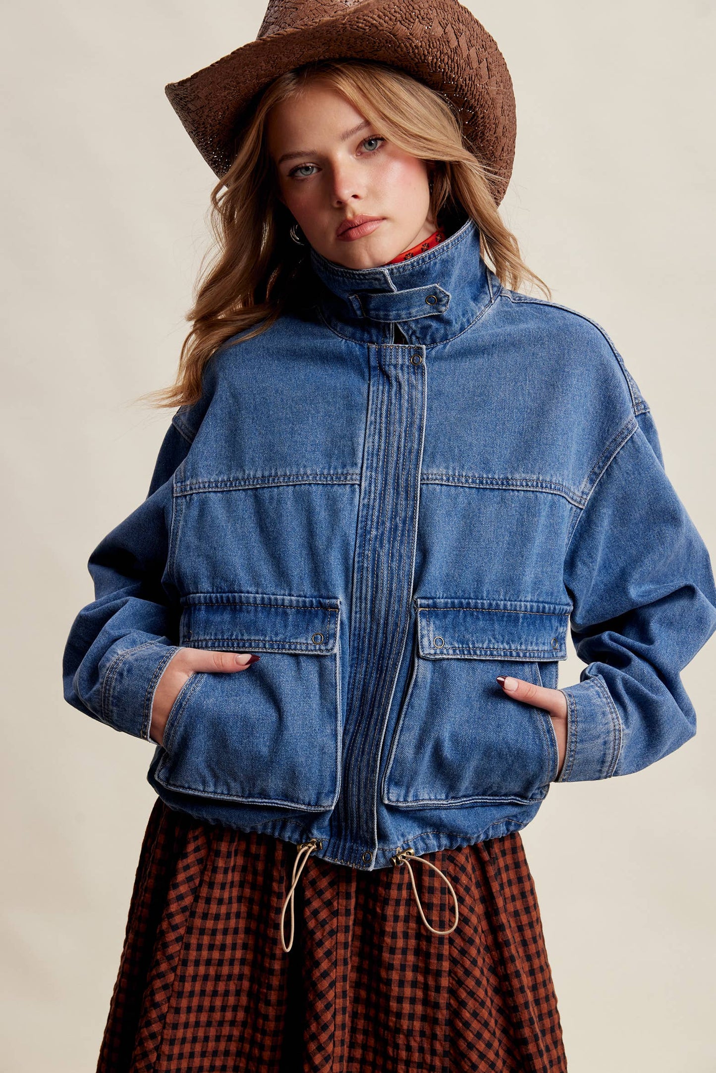 Oversized Utility Denim Jacket