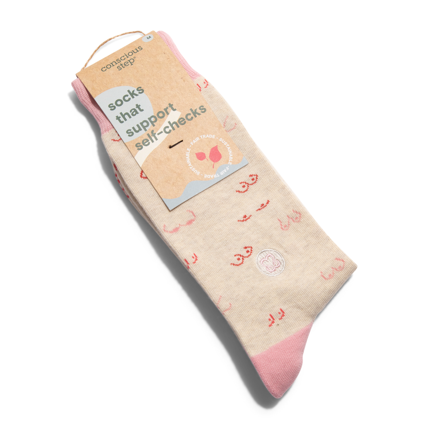 Socks that Support Self-Checks (Pink Tatas)